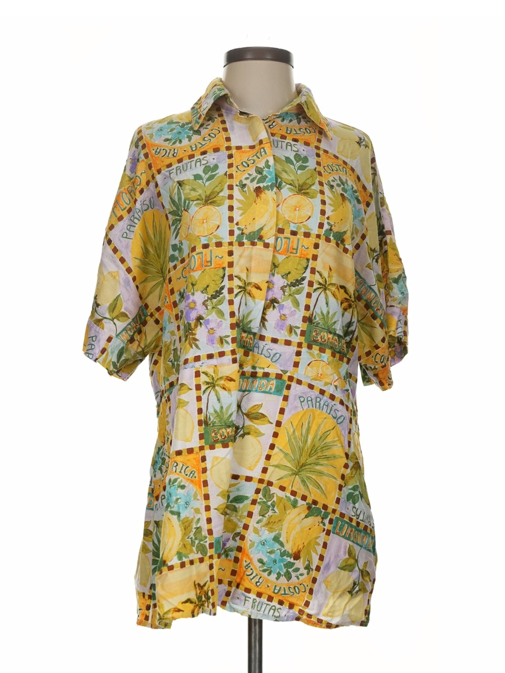 Tropical Romper Button-Up